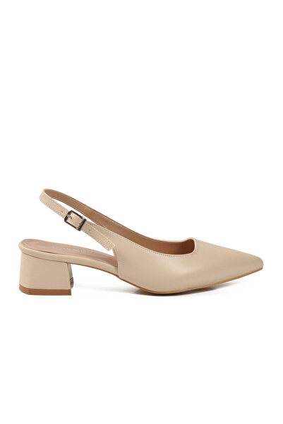 AYAKMOD Μπεζ ελαφριά γυναικεία παπούτσια με τακούνι 323101 Z