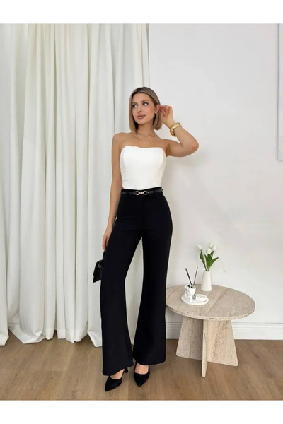 Misscix Γυναικεία παντελόνια σε μαύρο χρώμα