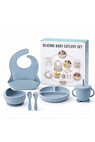 JML1 Set de hrănire din silicon, 6 piese, pentru bebeluși și copii