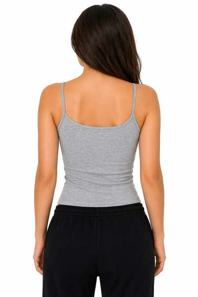 ALDAGÖR Women's 100% Cotton Basic Tank Top with Straps
