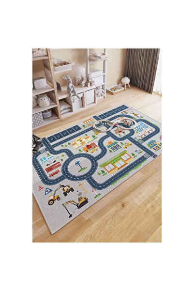 OEM Μεγάλο Παιδικό Χαλάκι Παιχνιδιού 140x200 εκ. Πόλη – Αντιολισθητικό, Πολυε...