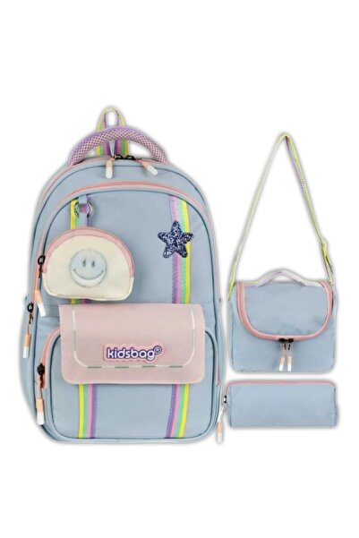 KY Girl Star Blue Primary School Orthopedic 3-Piece Set with Pen Holder, Foil...