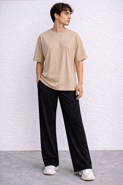 ZAVIXO Men's Oversize 2-Piece Set 100% Cotton Breathable Fabric Trendy Style