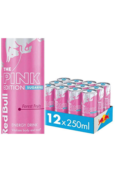 Evian Redbull The Pink Edition Forest Fruits Sugar Free Energy Drink Cans - (...