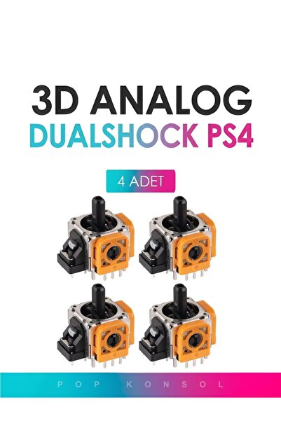 POPKONSOL 4 Adet PS4 3D Analog Joystick Motor Playstation 4 Dualshock Kol Tam...