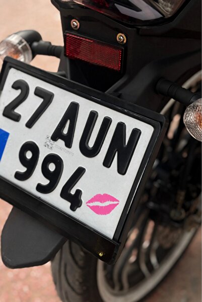 Banxtre Motosiklet Plakalığı için Pembe Renk Dudak Öpücük Sticker (5CM)