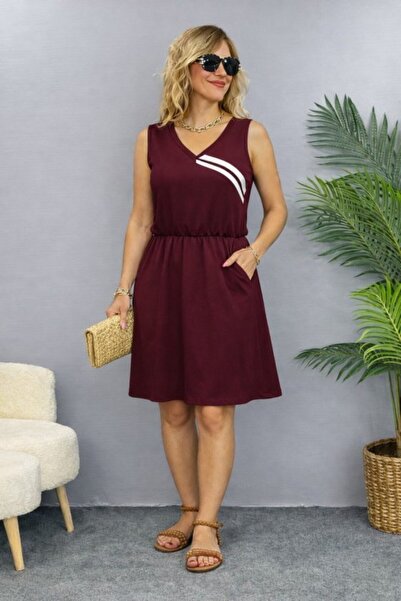 DRESSIFY WOMEN’S FASHION Γυναικείο κοντό φόρεμα από βισκόζη με λουράκια, λαιμ...