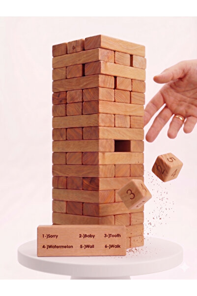 COCOTA TOYS Wooden Fun Eğitici İngilizce Kelime Oyunu - 54 Parça Doğal Ahşap ...