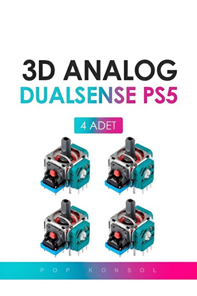 POPKONSOL 4 Adet PS5 3D Analog Joystick Motor Playstation 5 Dualsense Kol Tam...