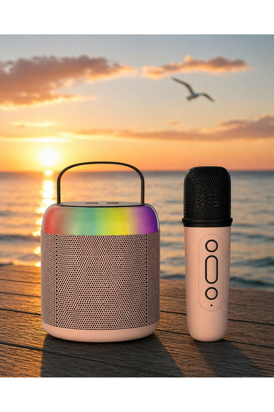 gunkes Kablosuz Karaoke Mikrofonlu Bluetooth Hoparlör K4