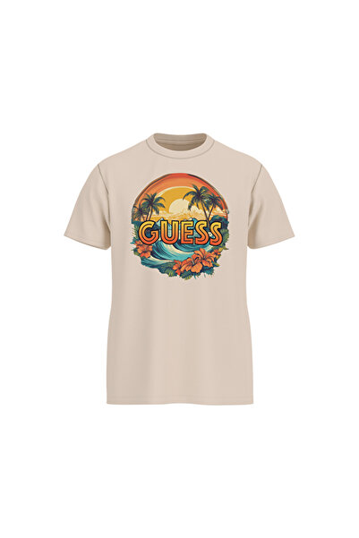Guess Ανδρικό T-shirt F6GI08K8FQ4 Μπεζ
