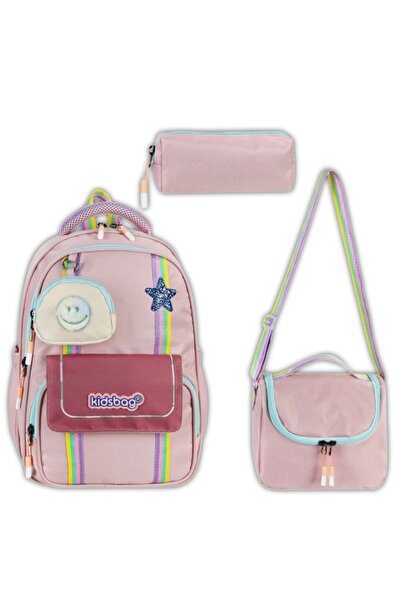 KY Girl Star Pink Primary School Orthopedic 3-Piece Set with Pen Holder, Foil...