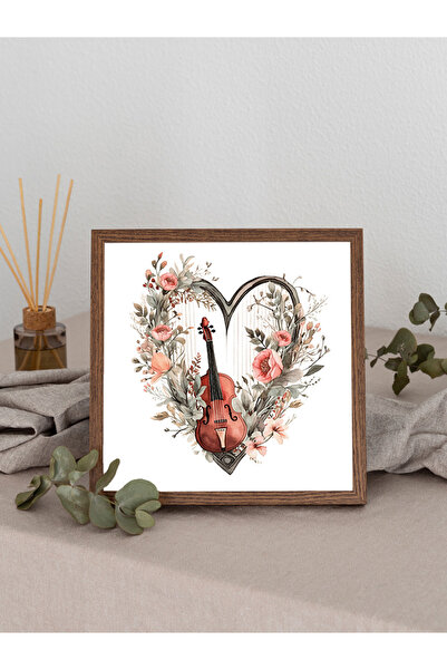 woodsia Τετράγωνος πίνακας με ξύλινο πλαίσιο KR_144