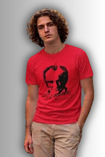 Baran Işık Ειδικά Σχεδιασμένο Μπλουζάκι Ατατούρκ με Ρελέ και Υπογραφή - 100% ...