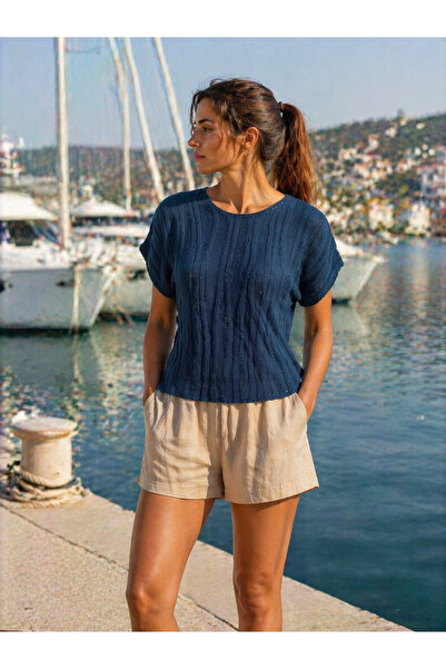 Sea Style Διάτρητη Πλεκτή Μπλούζα – Καλοκαιρινό Γυναικείο Τοπ με Ελαφριά Υφή ...