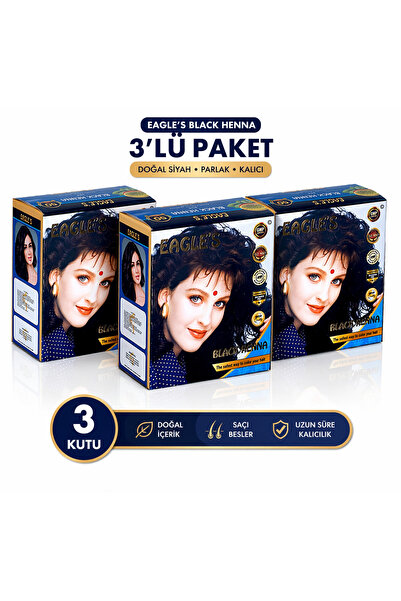 EAGLE'S EAGLES SİYAH HİNT KINASI 6'LI PAKET ORJİNAL BANDROLLÜ 3 'LÜ KUTU