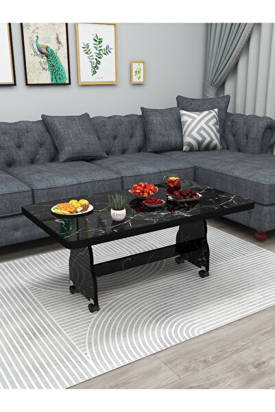 since 2023 blanche atelier TEKERLEKLİ ORTA SEHPA 60X100CM ÇALIŞMA MASASI BALK...