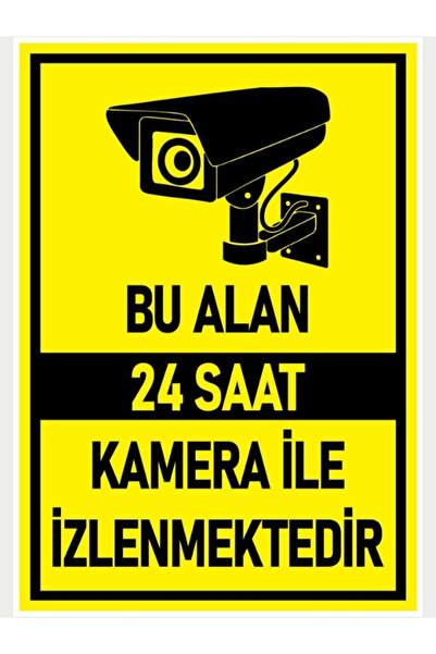 online shopping dsg store 24 Saat Güvenlik Kamerası Uyarı Levhası Sarı Siyah ...