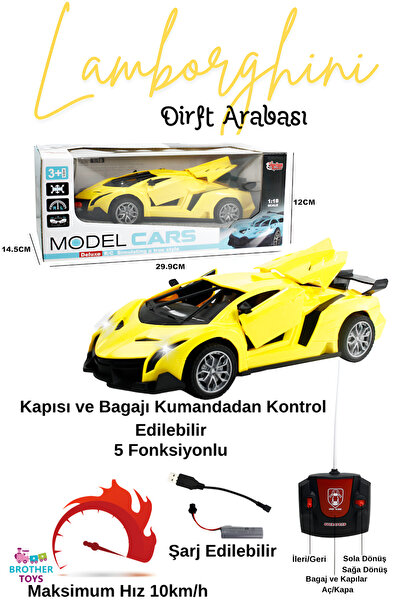 Brother Toys Kumandadan Kapıları Açılan Uzaktan Kumandalı Yarış Arabası Şarjl...