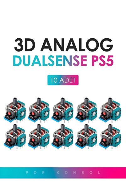 POPKONSOL 10 Adet PS5 3D Analog Joystick Motor Playstation 5 Dualsense Kol Ta...