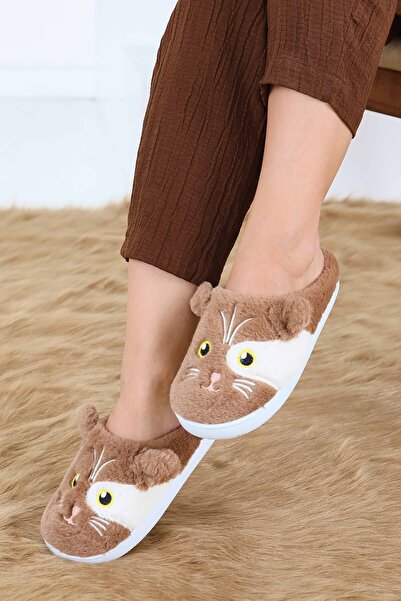 TOFİSA Γυναικείες Παντόφλες Σπιτιού με Λεπτομέρεια Κεντήματος Βιζόν - 27778-V...