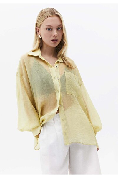 OXXO Loose Fit Long Sleeve Shirt - SAGE GREEN