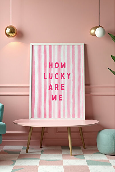 Esci Design Beyaz Çerçeveli Tablo - Pembe Tablo - Tiktok Tablo - Trend Tablo ...