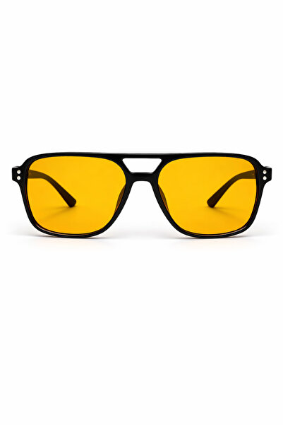 BAYDUK Lurex Black Orange Glass Unisex Sunglasses