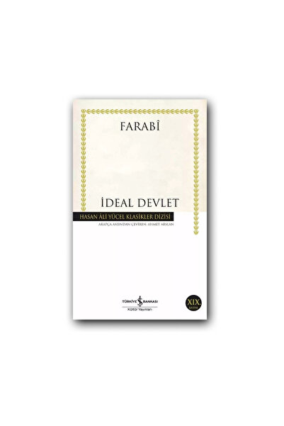 TÜRKİYE İŞ BANKASI KÜLTÜR YAYINLARI İdeal Devlet (Karton Kapak) – Farabi, Kla...