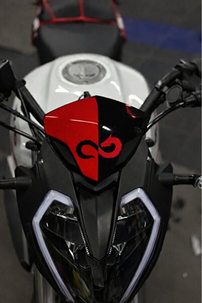 Banxtre Benelli 125s ve RKS RK125 için Kırmızı Renk Ejder Desenli Kafa Detay ...