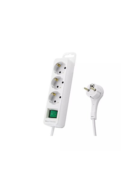 S-LINK SPGF03 306 Joule Akım Korumalı 3 Prizli Anahtarlı Kablo 1.5m