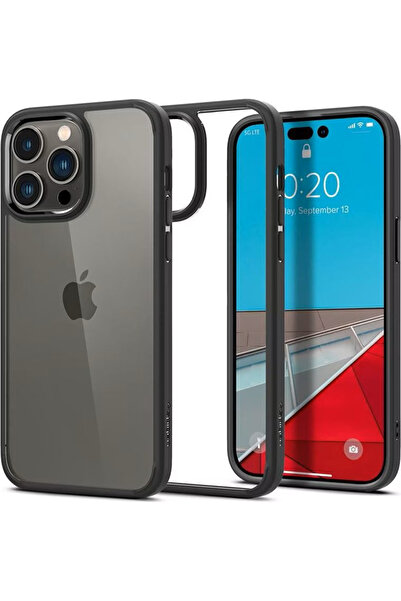 Spigen آيفون 14 برو كريستال هايبرد أسود مطفي