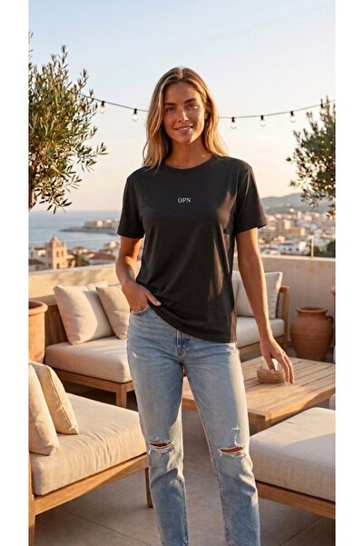 BEYAZTOPTAN Γυναικείο μπλουζάκι από ύφασμα Modal με οβάλ κόψιμο - Άνετο καθημ...