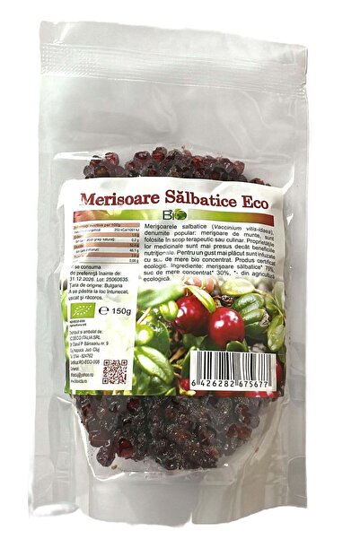 Biovicta Άγρια κράνμπερια γλυκασμένα με χυμό μήλου, ΒΙΟ 150γρ