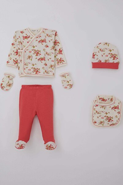 Breeze Baby Girl Hospital Release Set of 5 Spring Breeze Rose Patterned 0-3 M...