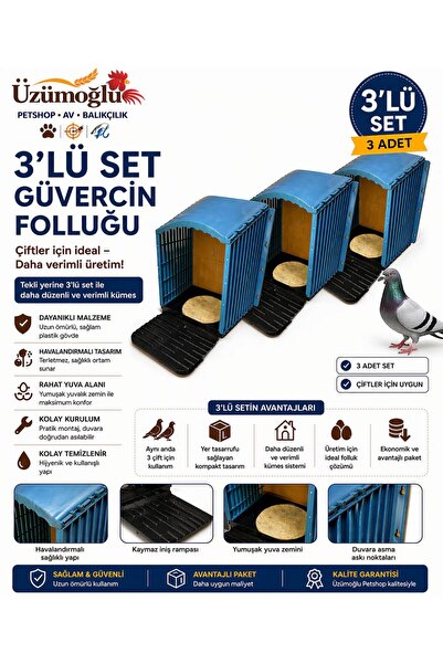 üzümoglu 3 ADET ASMALI GÜVERCİN FOLLUĞU