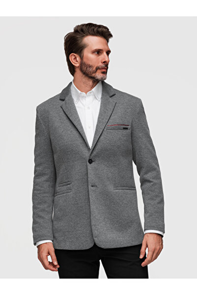 OMBRE Ανδρικό Σακάκι Στενή Γραμμή M170 Light grey