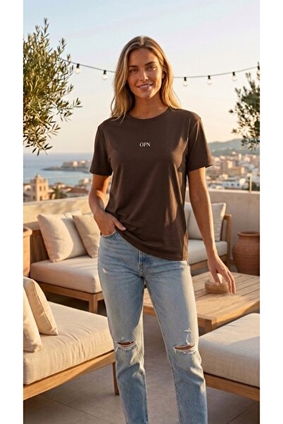 BEYAZTOPTAN Γυναικείο μπλουζάκι από ύφασμα Modal με οβάλ κόψιμο - Άνετο καθημ...