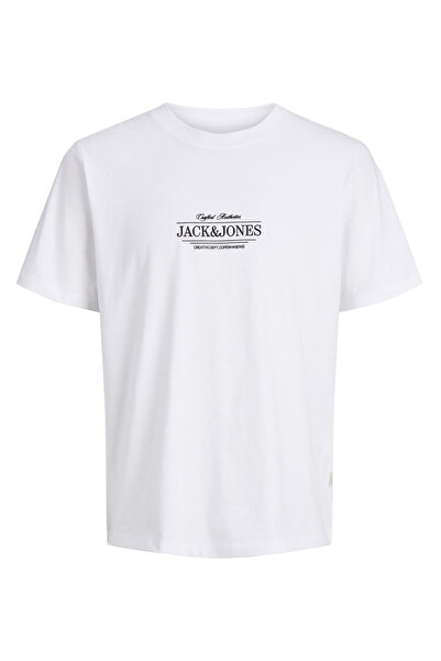 Jack & Jones Ανδρικό μπλουζάκι με στάμπα στο στήθος και κοντό μανίκι - Cassis