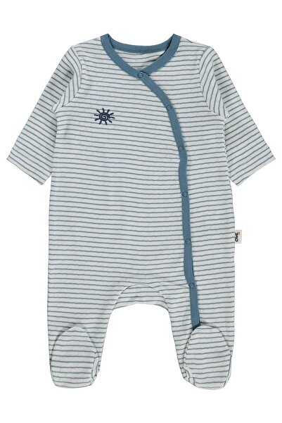 Civil Baby Ριγέ Ολόσωμη Φόρμα 1-9 Μηνών - Εκρού