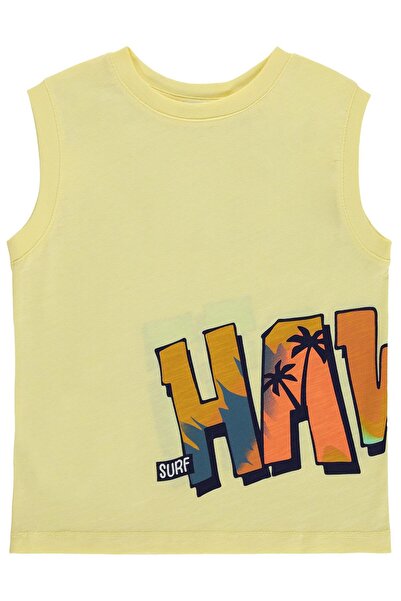 Civil Boys Μπλουζάκι με στάμπα Χαβάης για παιδιά 2-5 ετών - Κίτρινο