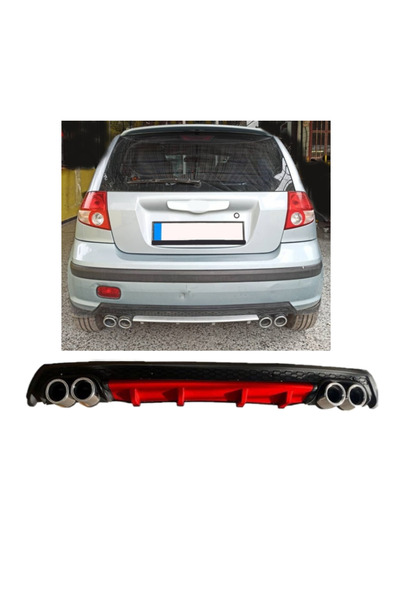OTO H.İ.T. HYUNDAİ GETZ MAKYAJSIZ UYUMLU BODY KİT DİFÜZÖR 4 ÇIKIŞ YUVARLAK KI...