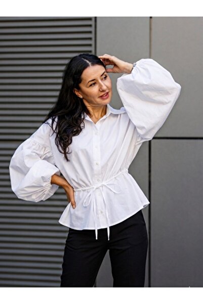Gabriela Atanasiu Design Cămașă damă cu mâneci bufante