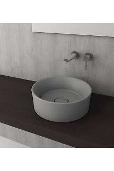Bocchi VESSEL YUVARLAK ÇANAK LAVABO 38 CM - MAT GRİ