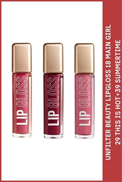 Unfilter Beauty Lıpgloss 18 Maın Gırl+29 Thıs Is Hot+39 Summertıme