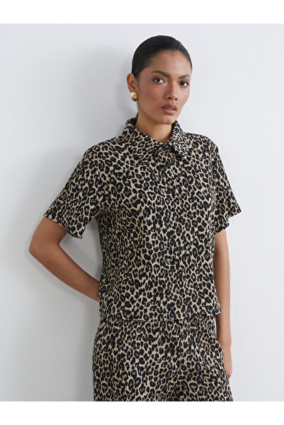 LC Waikiki Leopard Print Women's Shirt
