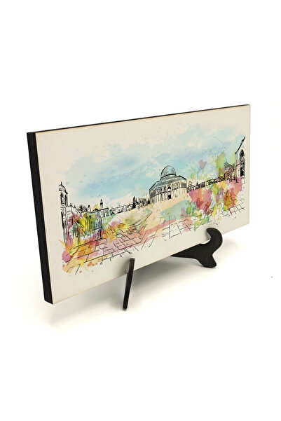 Sadrazam Επιτραπέζια βάση MDF με εκτύπωση Ιερουσαλήμ 10x20 DRG-47