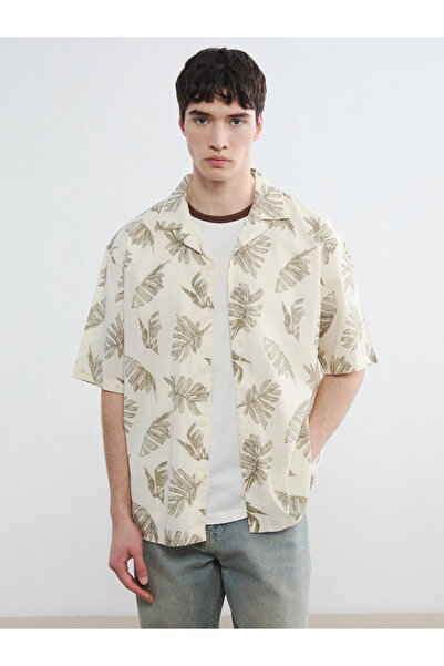 LC Waikiki Regular Fit Camp Collar Patterned Men's Shirt