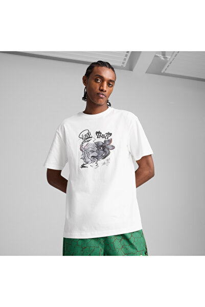 Puma X TMNT Relaxed Graphic Erkek Beyaz T-Shirt