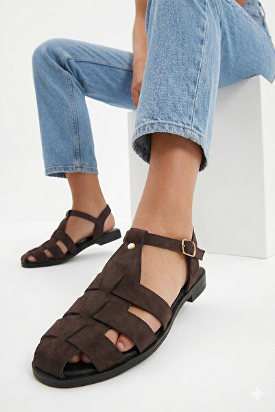 StWenn Γυναικεία καθημερινά σανδάλια με αγκράφα, με μαλακή υφή, επίπεδη σόλα,...